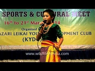 Manipuri girl singing classical song