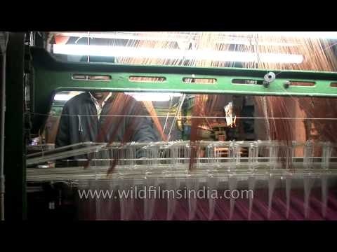 Artisans crafting designs for world famous Banarasi sarees