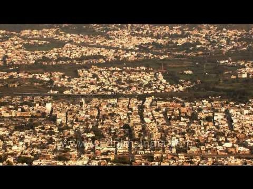 Aerial shots of Ajmer city, Rajasthan