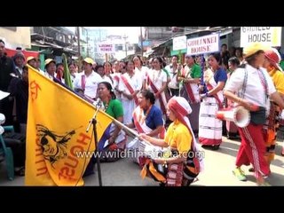 Rongmei women taking oath before the start of the game