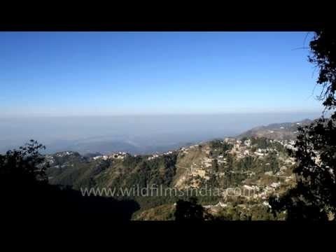 Looking down from Landour to crowded Mussoorie hills below