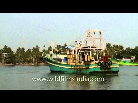 Fishing boat heading towards the Arabian Sea for fishing