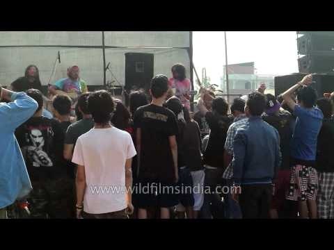 Budding Manipuri band 'The Koi' in Imphal during Yaoshang Festival