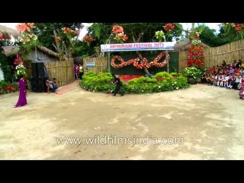 Mizo models walking the ramp at Anthurium Festival