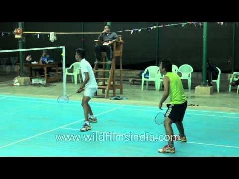 Men's open badminton championship in Manipur during Yaoshang (Holi)