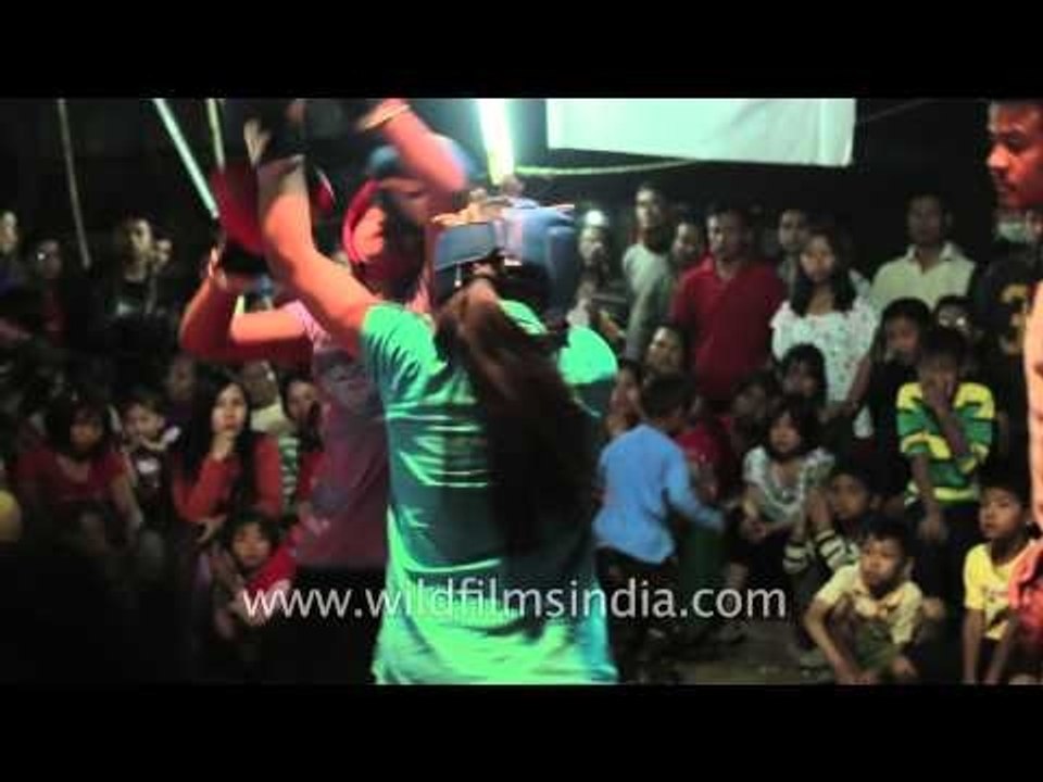 Boxers face-off during Yaoshang Junior boxing Championship