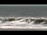 Arabian sea waves meet the shore in Cochin