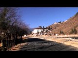 Crossing Paro Chhu bridge to Choten Ta Dzong & Paro Dzong