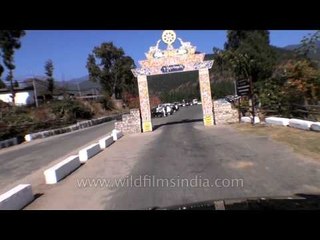 Road leading towards Punakha Dzong, Bhutan