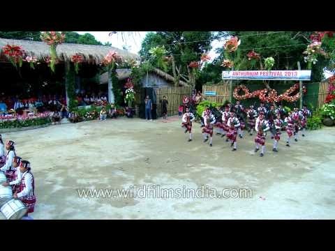 Mizo drummers and pipers