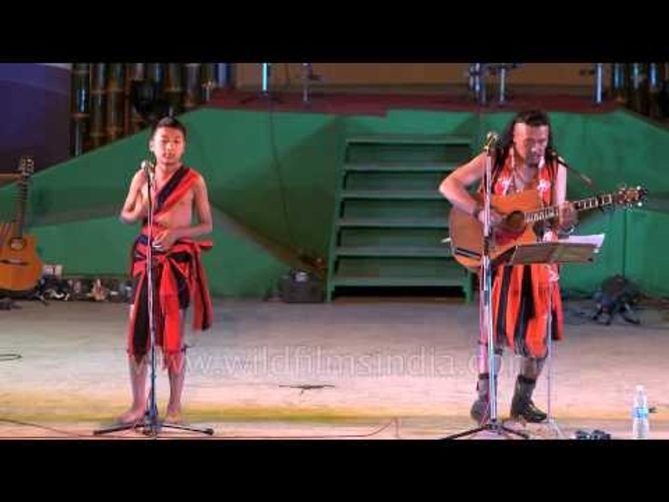 Naga folk blues chief Rewben Mashangva and his son in action!