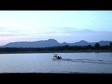 Motorboat sailing on Denwa River in Satpura