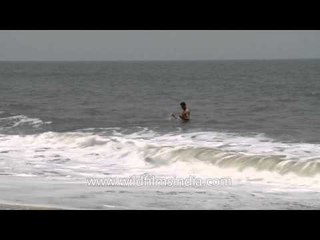 Having fun on Cherai beach