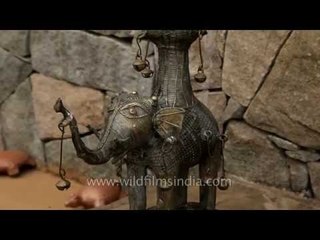 Ethnic design and decoration inside the Kanha Earth Lodge