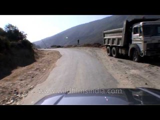 Large axle truck at Wangdue Phodrang, site of Punakha Chhu dam