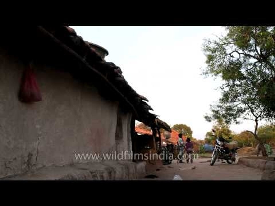 Traditional mud house at Madai village, Satpura