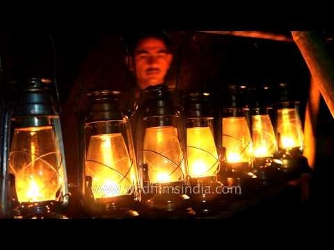 Lanterns being lit in Satpura Denwa backwater escape