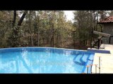 Swimming pool area at Kanha Earth Lodge, Madhya Pradesh