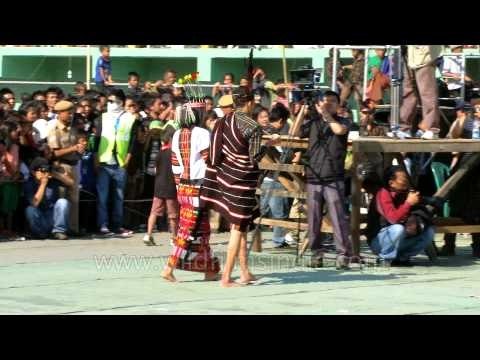 Mizos traditional costume show at Chapchar Kut