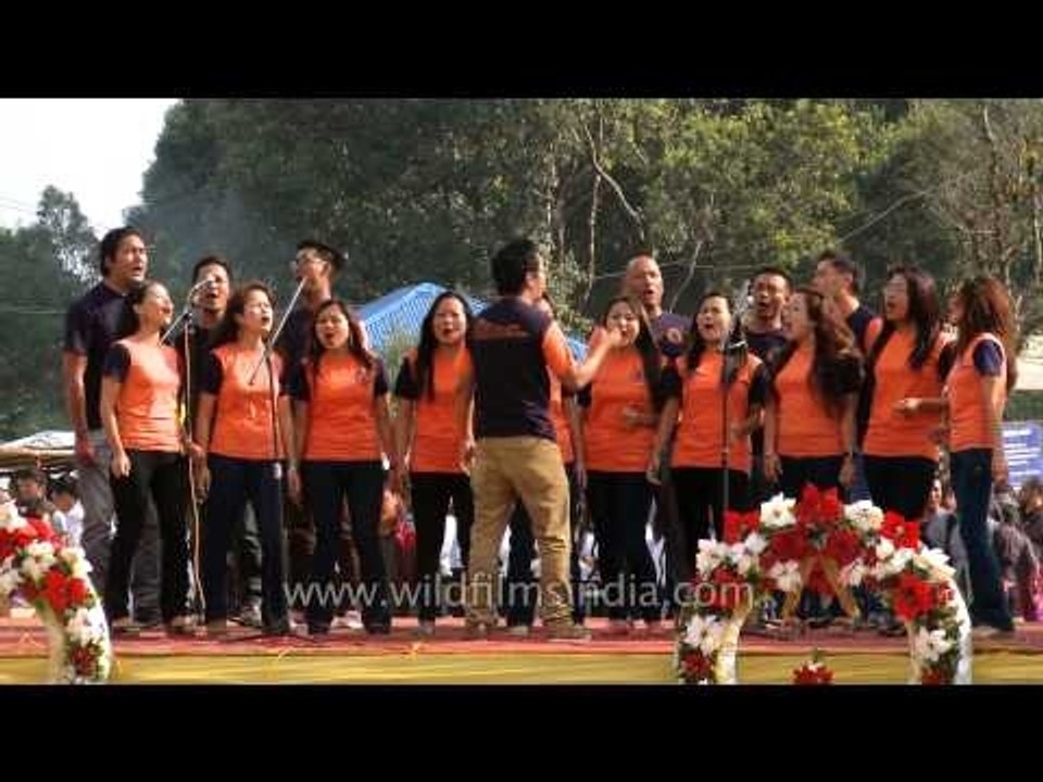 Unique presentation of choir song by the Mizos