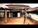 Traditional Gondi tribal huts in Narna Village, Madhya Pradesh