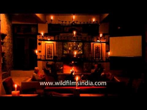 Evening at a guest lounge in Kanha Earth Lodge, Madhya Pradesh