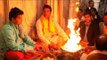 Crowd gathered on Maha Shiv Raatri as pandit feeds havan kund flames