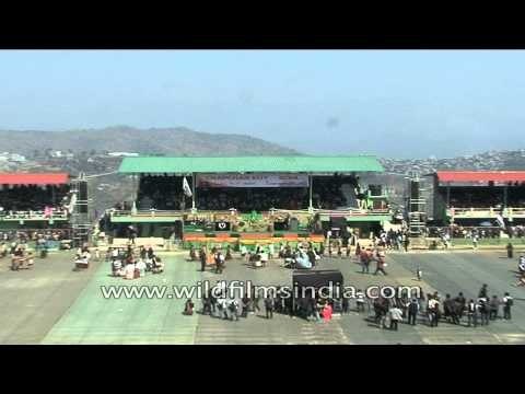 Crowd gathered at the Assam Rifle ground for Chapchar Kut