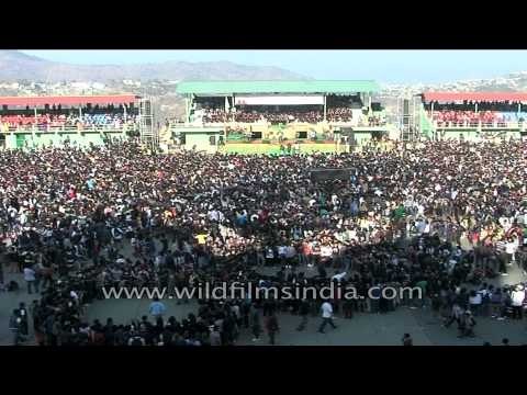 Assam Rifle Ground, Aizawl filled with crowd