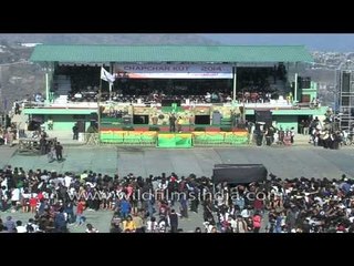Crowd witnessing the cultural fashion show at Chapchar Kut