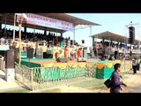 Cute Mizo girl dancing Chheihlam on the stage