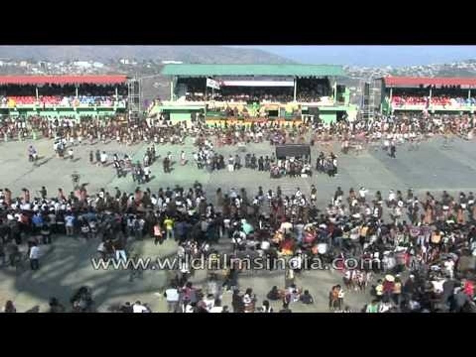 Fast moving crowd: Chap Char Kut, Mizoram