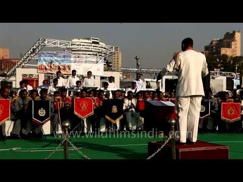 Indian police band playing popular western music 'Lapolama'