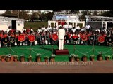 Indian police band playing 'Hawa me udta jaye mera lal dupatta malmal ka'