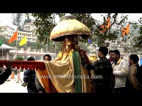Devotees taking out the Mandi Mahashivratri procession