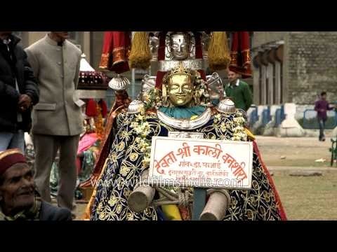 Deities assembling for the procession of Mandi Shivratri Festival