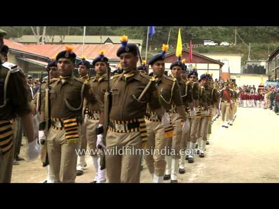 March-past presented by the contingents of Police during Mandi Shivratri