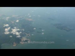 Aerial view of Malaysian coast : Avani Sepang Goldcoast Resort