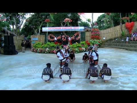 Cheraw dance performed at the Anthurium Festival