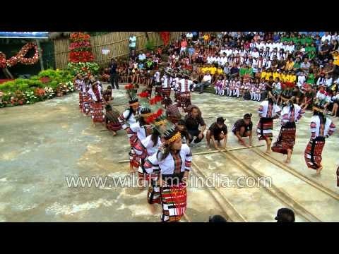 Bamboo dance performed during Anthurium Festival