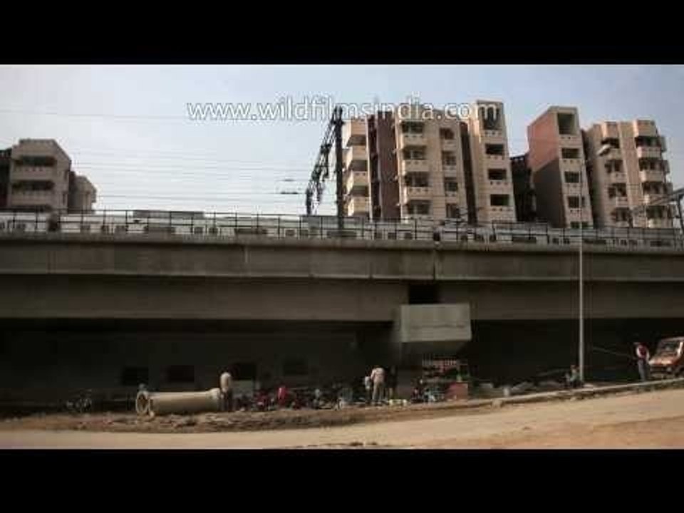 School under the Metro train tracks!