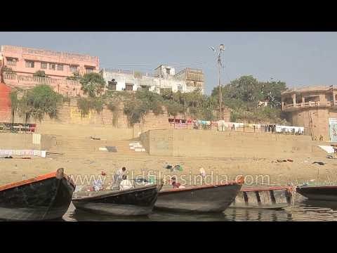 On the banks of the Ganges in Varanasi