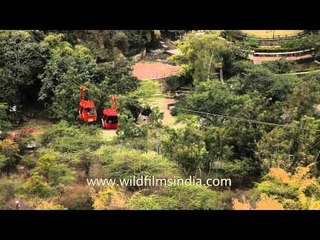 Aerial shots of cable ride, Udaipur