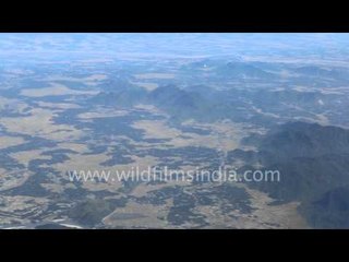 Brahmaputra river seen from air