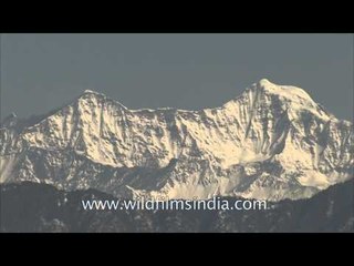 The Himalayan range seen from Landour, Uttarakhand
