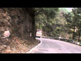 On a road from Mussoorie to Dehradun