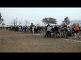 Bullock Cart Race in action during Kila Raipur Rural Olympics