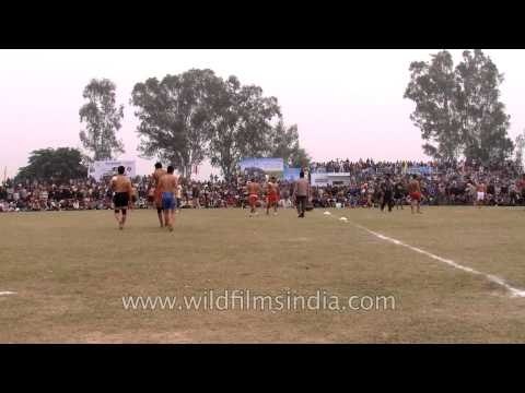 Famous Indian game 'Kabaddi' played at Rural Olympics