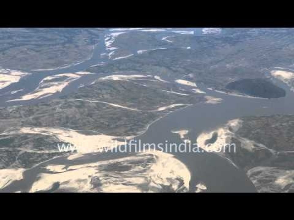 Brahmaputra river - Aerial view