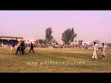 Tractor race in progress in Kila Raipur Rural Olympics